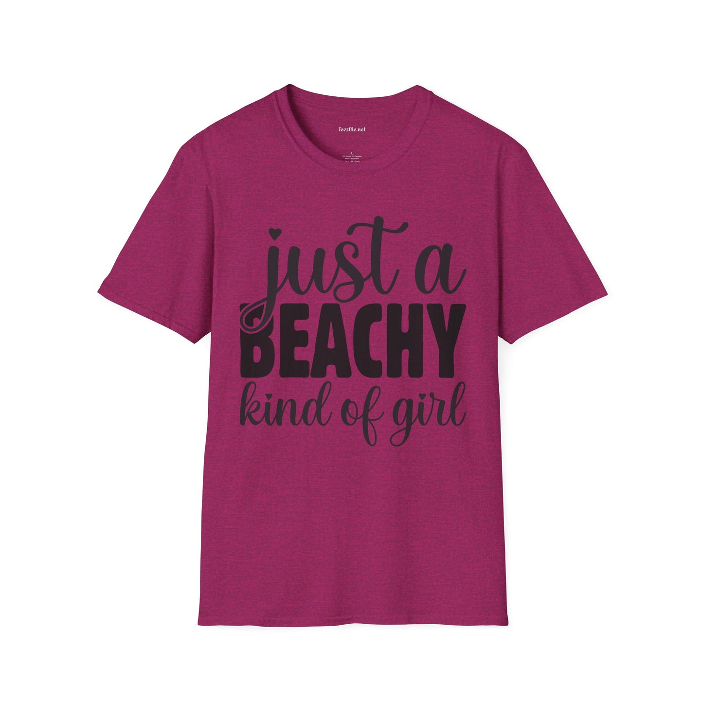Just a BEACHY kind of girl Unisex Softstyle T-Shirt 100% Cotton Graphic