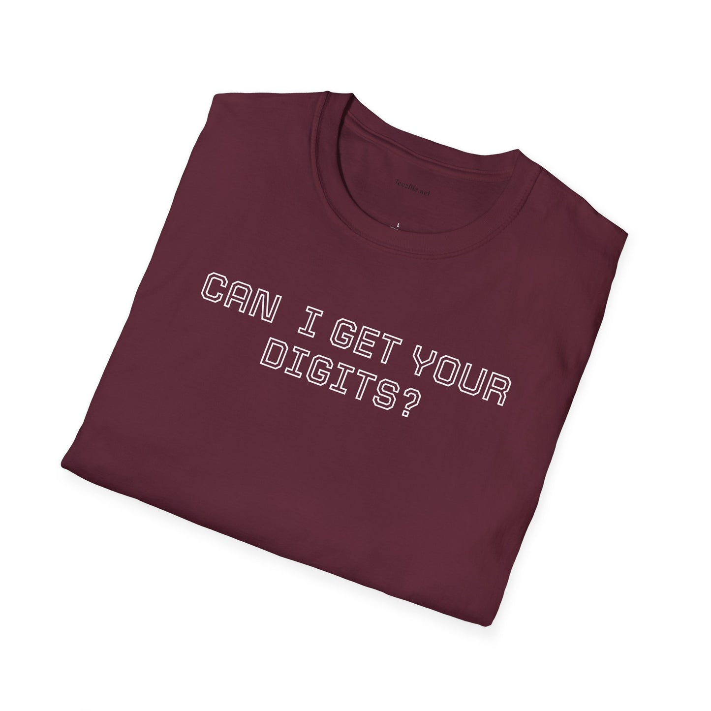 Can I get your digits? - Unisex Softstyle T-Shirt 100% Cotton Graphic