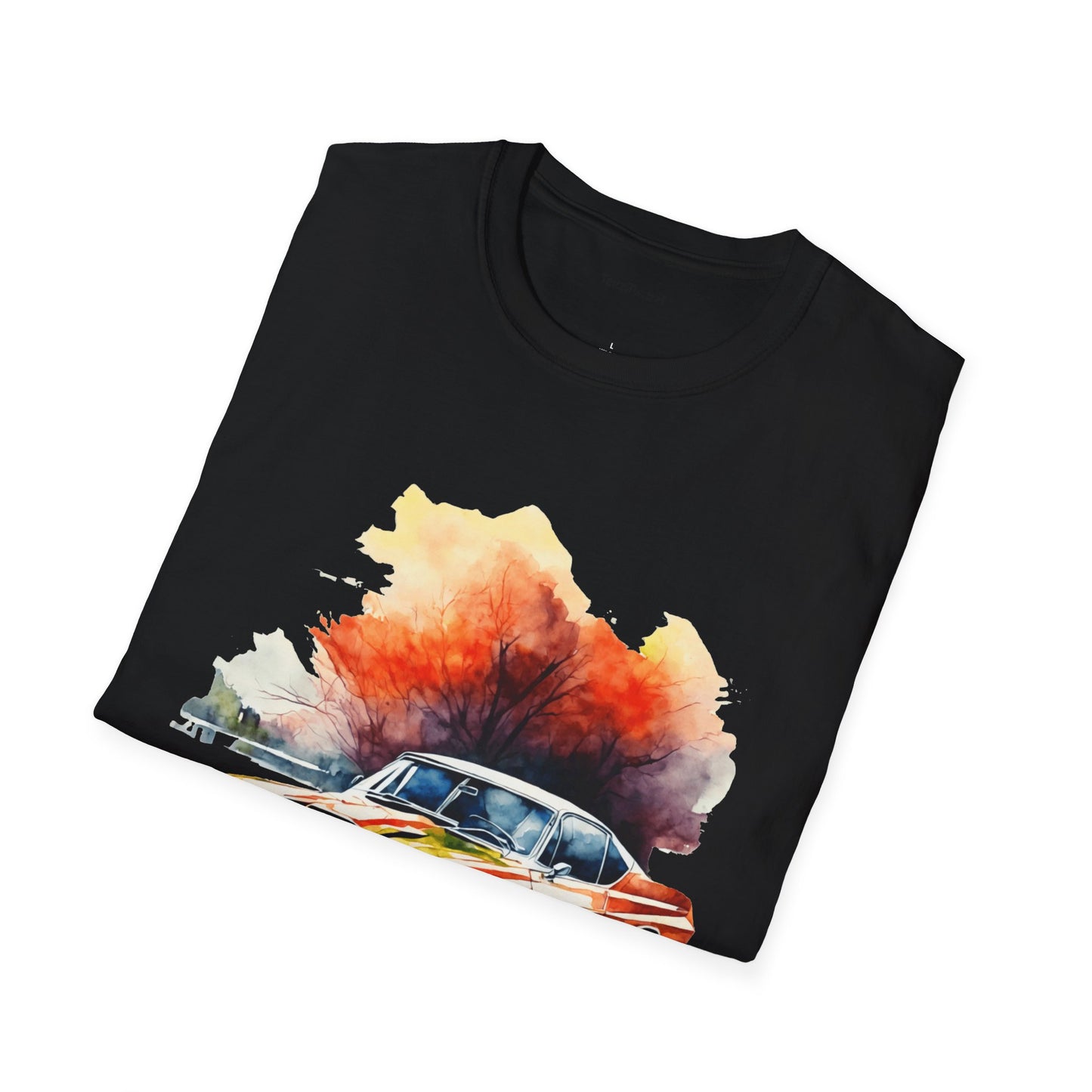 Mustang Car - Unisex Softstyle T-Shirt 100% Cotton Graphic