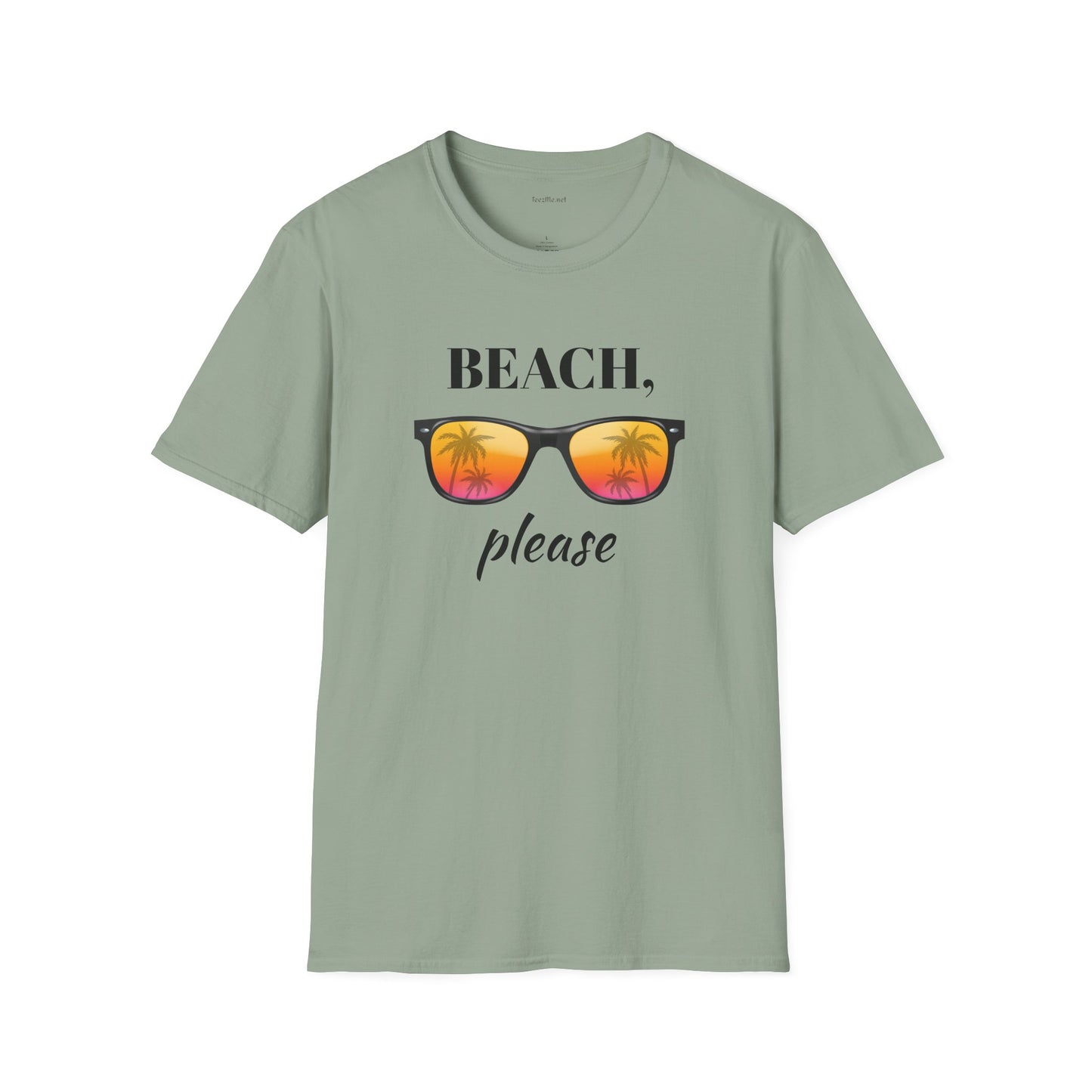 Beach please - Unisex Softstyle T-Shirt 100% Cotton Graphic