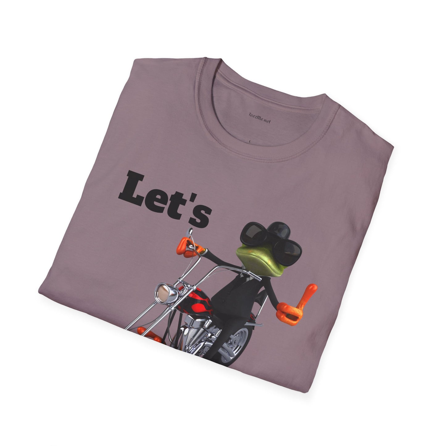 Let's Ride - Unisex Softstyle T-Shirt 100% Cotton Graphic Motorcycle Harley