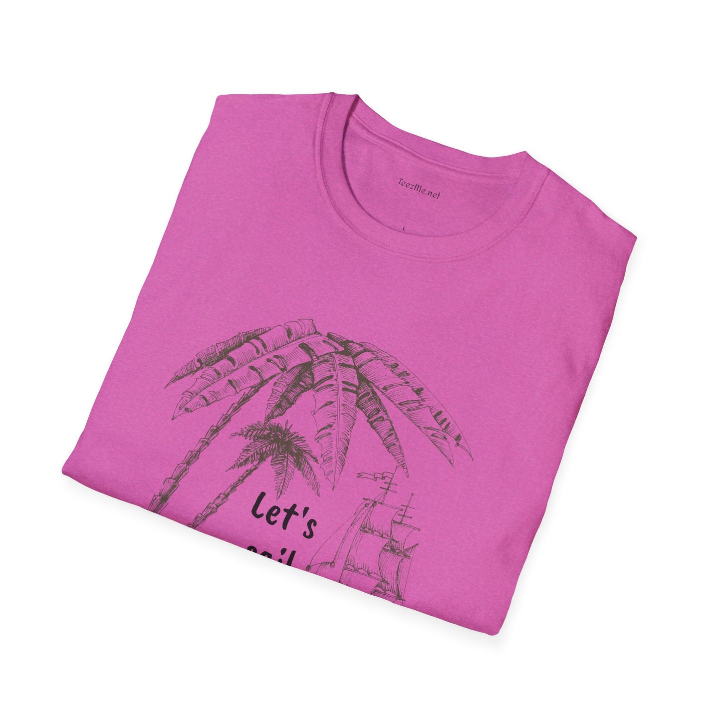 Let's sail away - Unisex Softstyle T-Shirt 100% Cotton Graphic