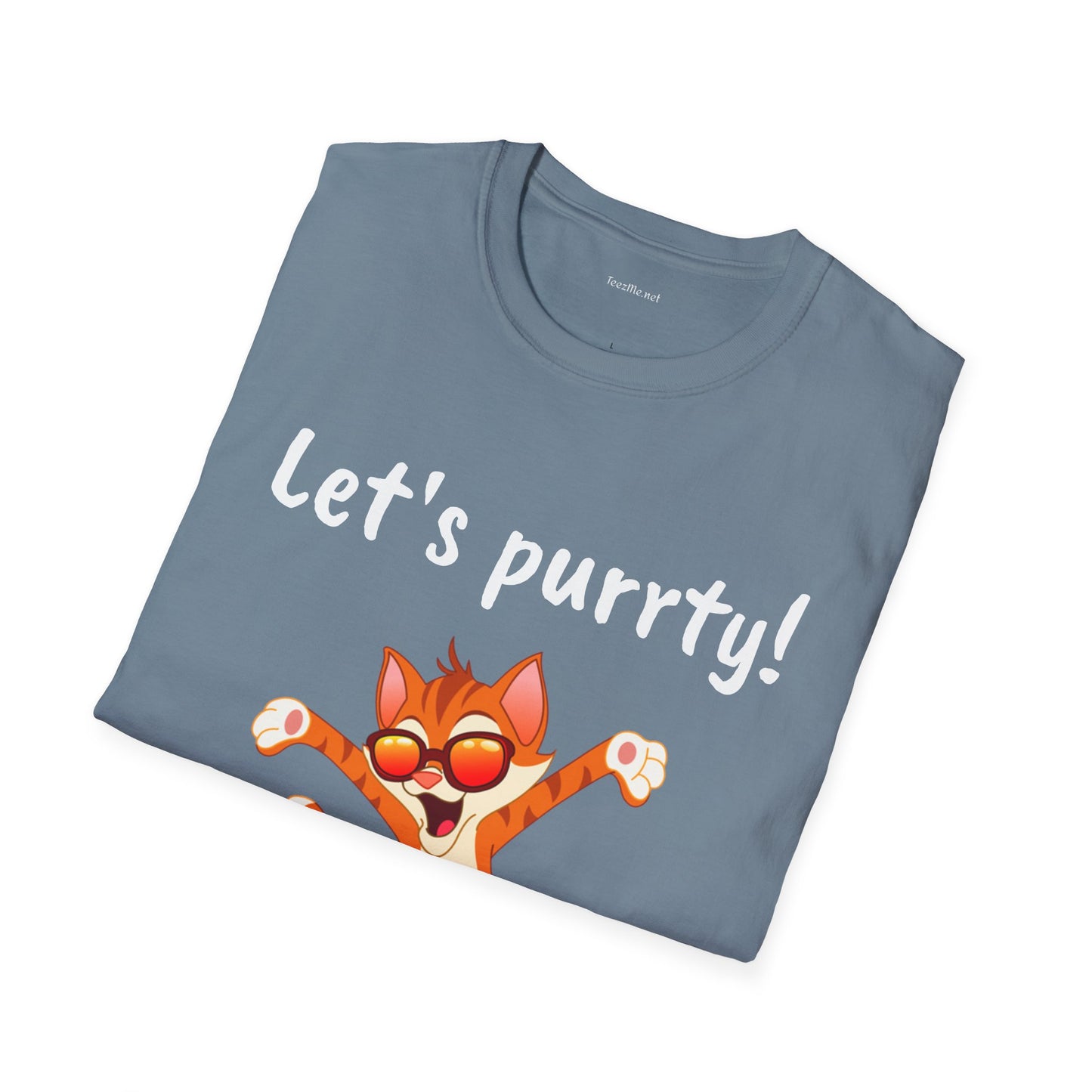 Let's purrty! - Unisex Softstyle T-Shirt 100% Cotton Graphic