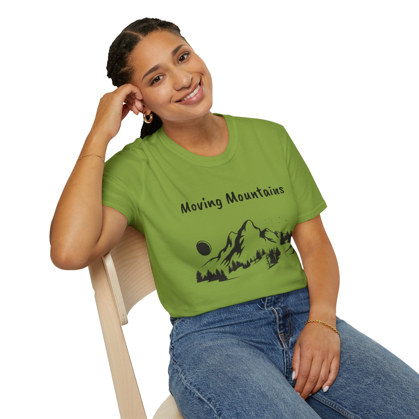 Moving Mountains - Unisex Softstyle T-Shirt 100% Cotton Graphic