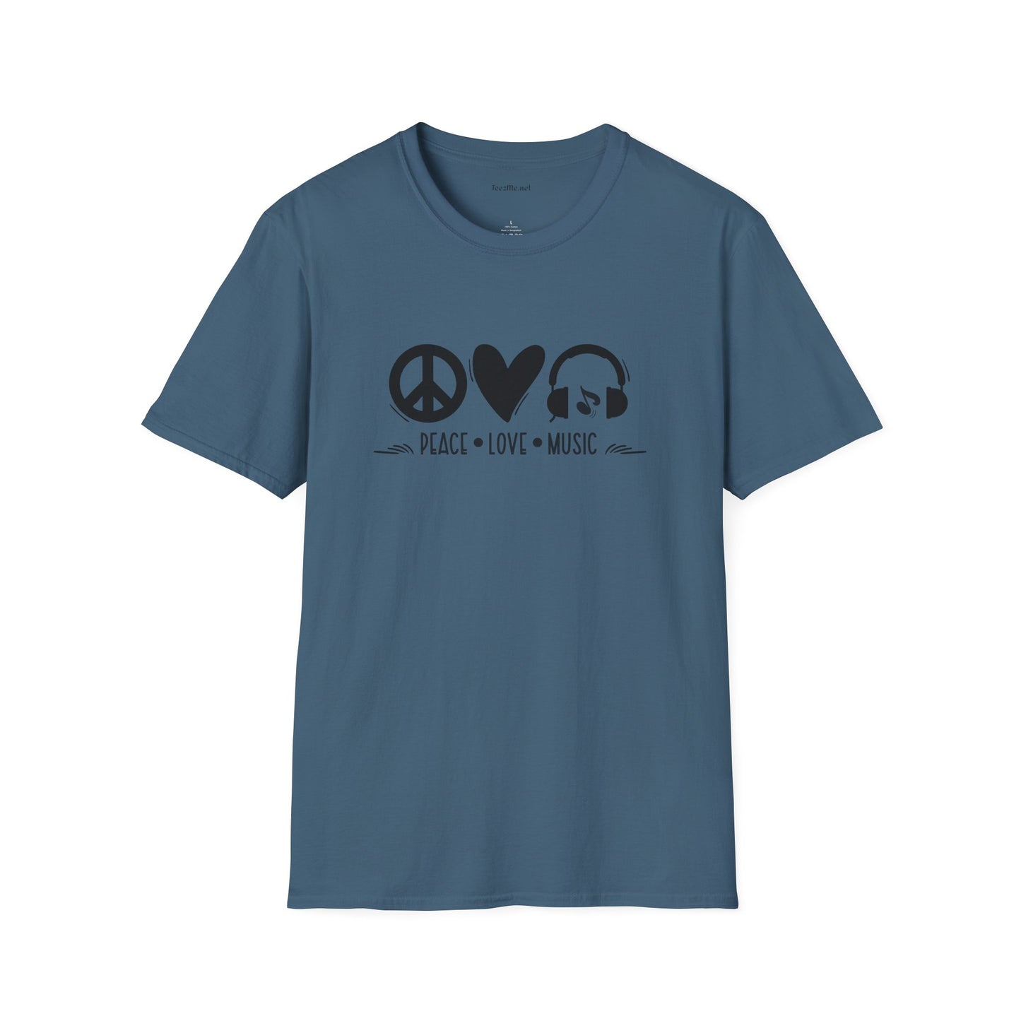 Peace Love Music - Unisex Softstyle T-Shirt 100% Cotton Graphic