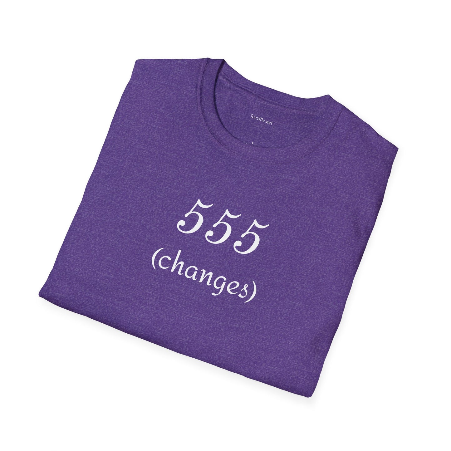 555 (changes) - Unisex Softstyle T-Shirt 100% Cotton Graphic #angel numbers