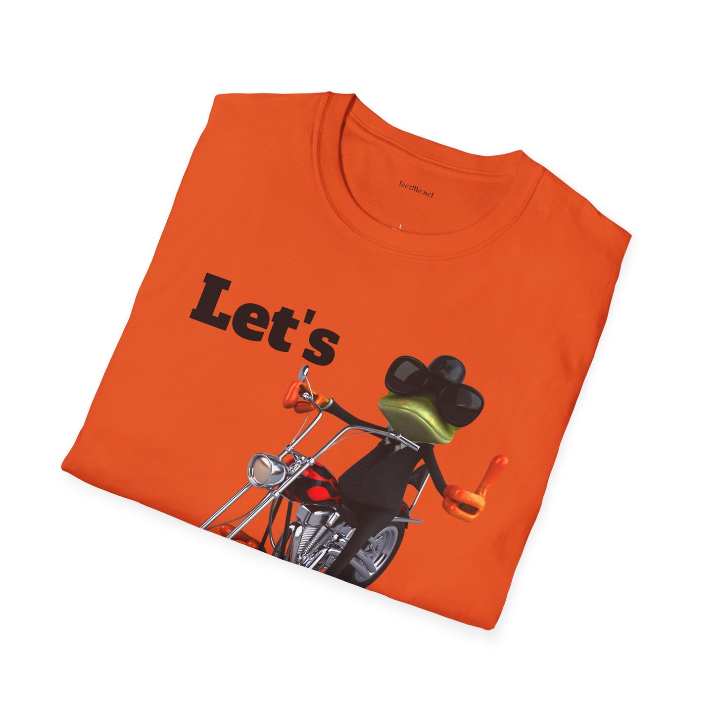 Let's Ride - Unisex Softstyle T-Shirt 100% Cotton Graphic Motorcycle Harley