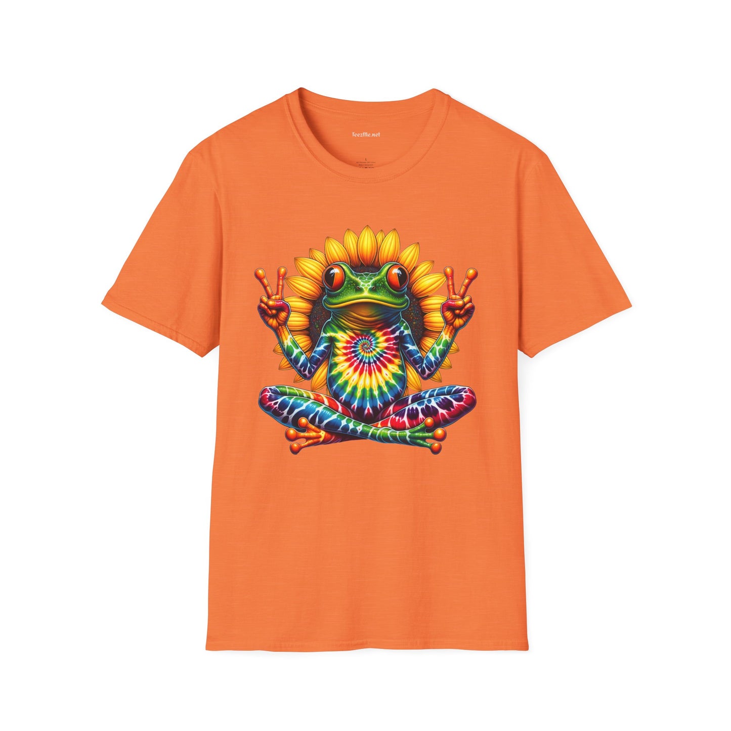 Peace Frog Tie-dye Unisex Softstyle T-Shirt 100% Cotton  #tarot