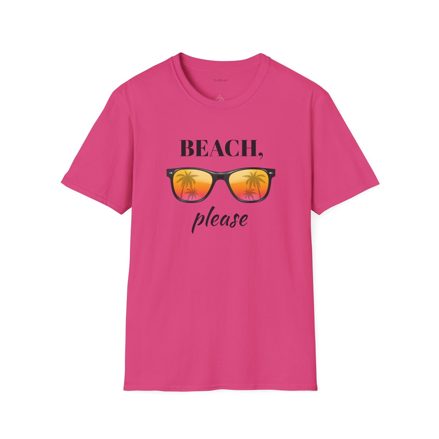 Beach please - Unisex Softstyle T-Shirt 100% Cotton Graphic