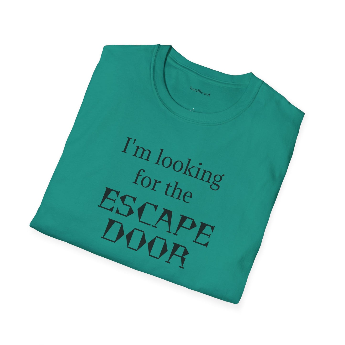 I'm looking for the ESCAPE DOOR - Unisex Softstyle T-Shirt 100% Cotton Graphic