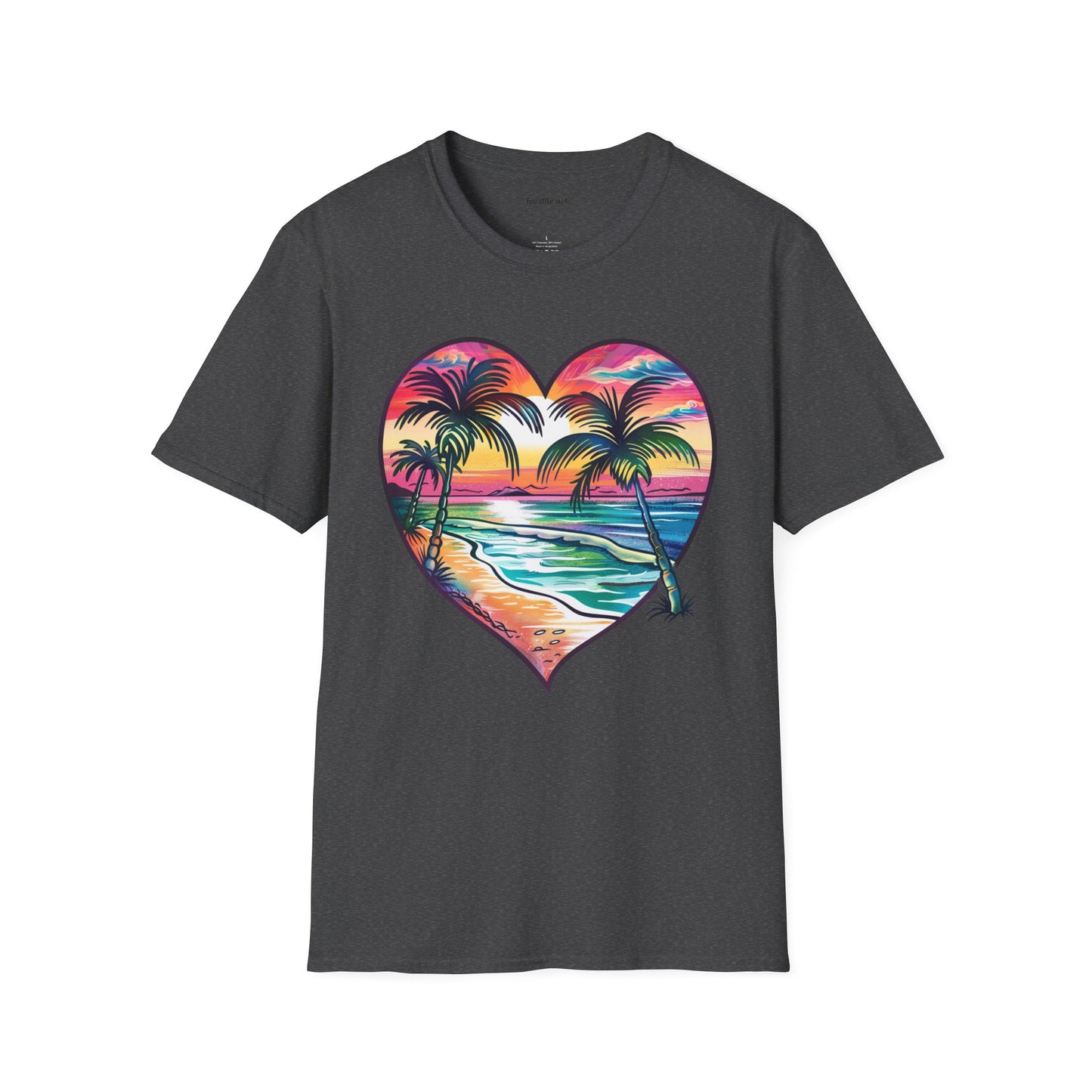 Beach Watercolor2 Unisex Soft T-Shirt 100% Cotton Graphic