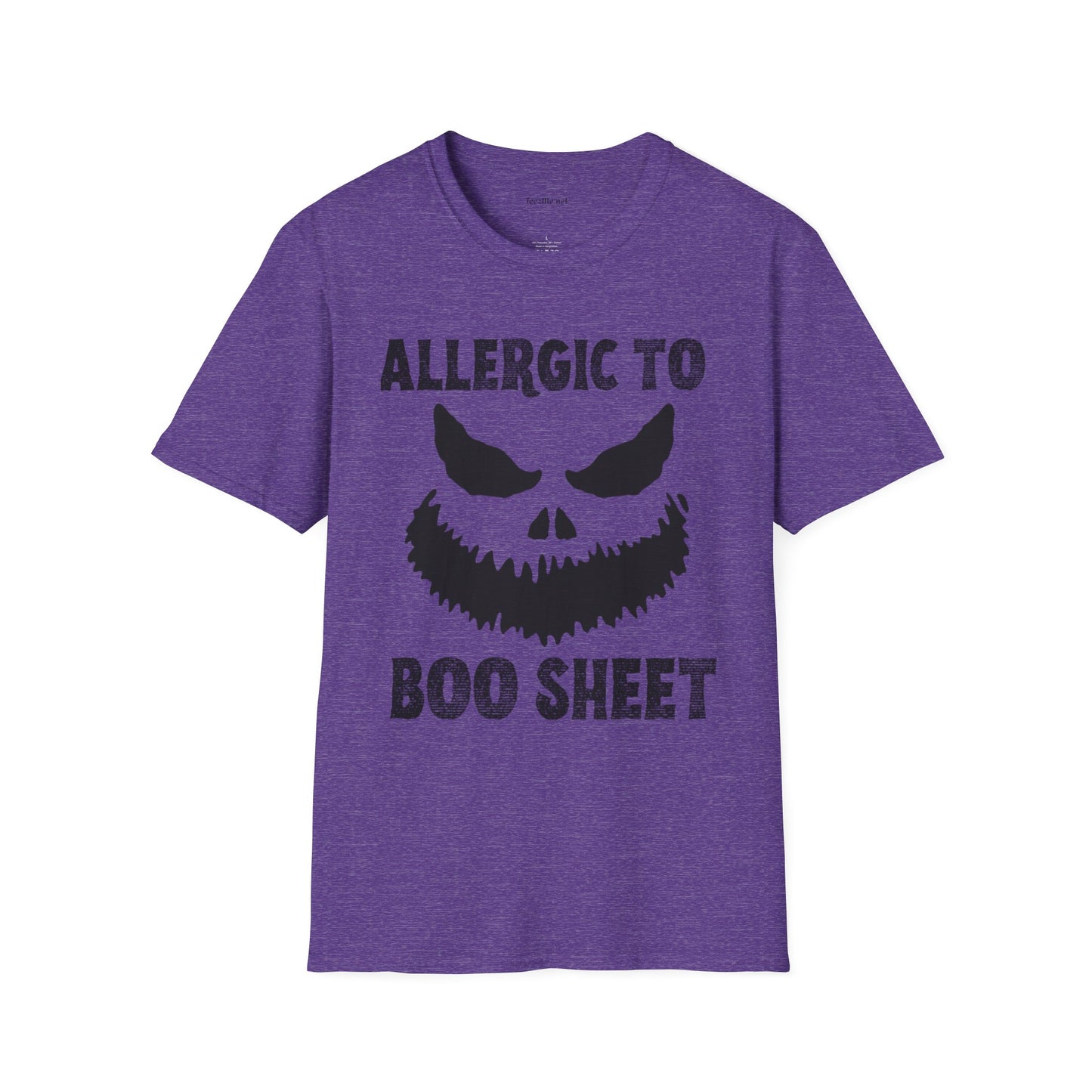 Allergic to Boo Sheet Unisex Softstyle T-Shirt 100% Cotton Graphic