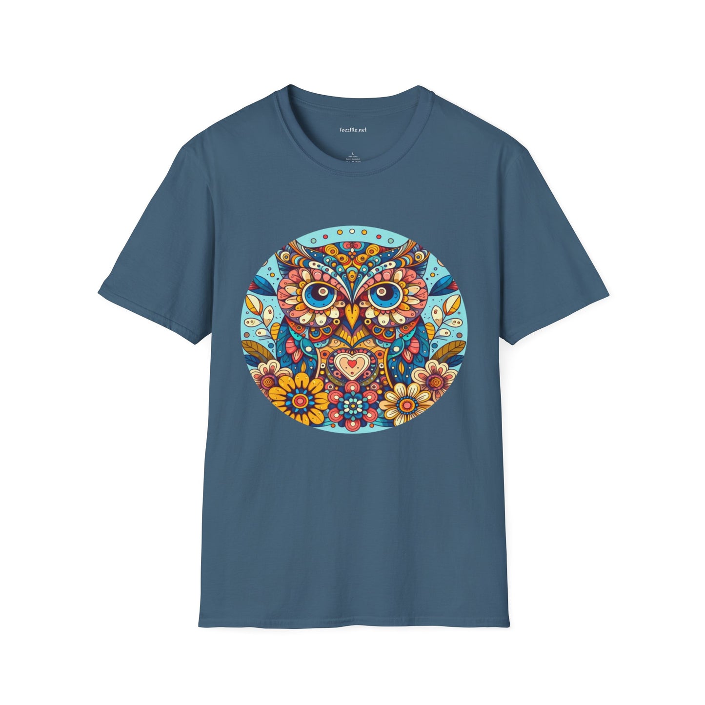 Floral Owl (1) Unisex Softstyle T-Shirt 100% Cotton Graphic