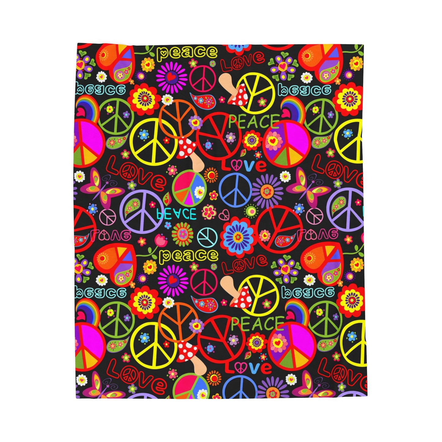 Hippie - Velveteen Plush Blanket