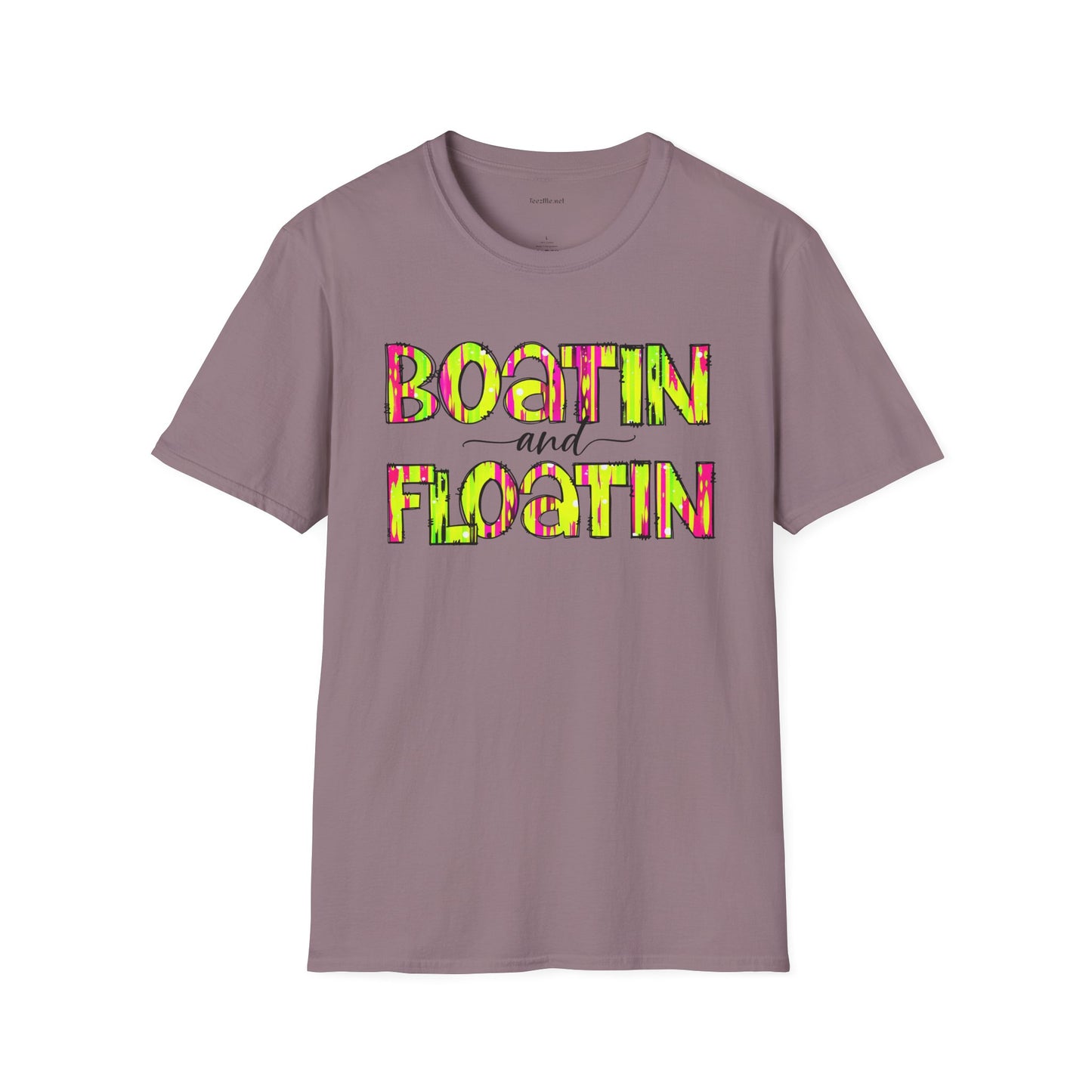 Boatin and Floatin - Unisex Softstyle T-Shirt 100% Cotton Graphic