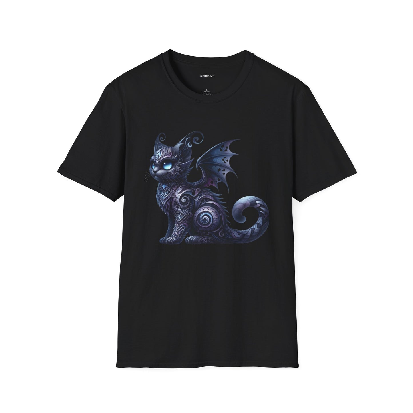 Black Fairy Cat -Shirt 100% Cotton Graphic