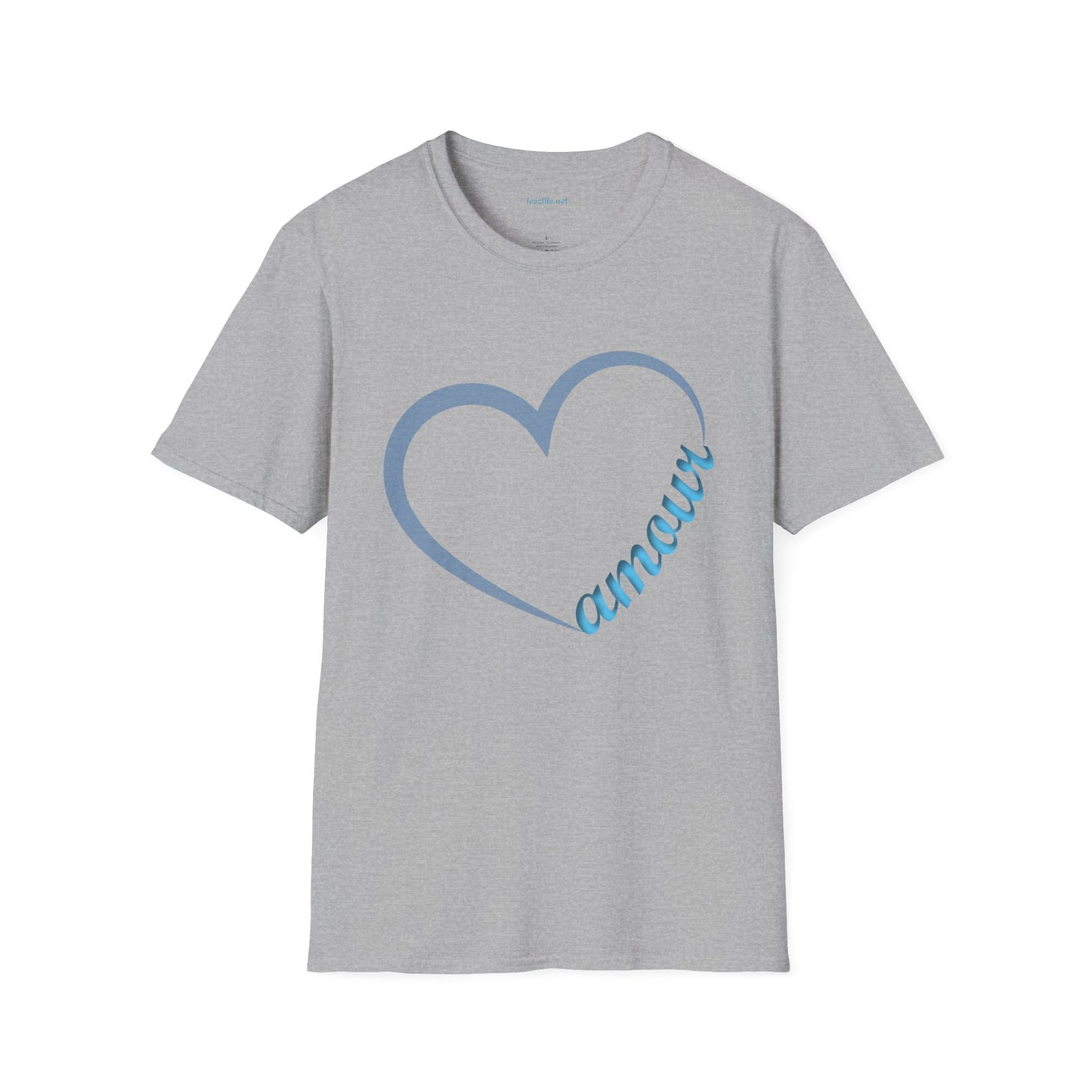 Amour (Turquoise) Unisex Softstyle T-Shirt 100% Cotton Graphic