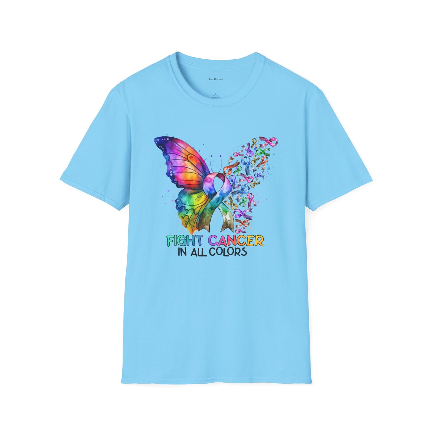 Fight Cancer - Unisex Softstyle T-Shirt 100% Cotton Graphic
