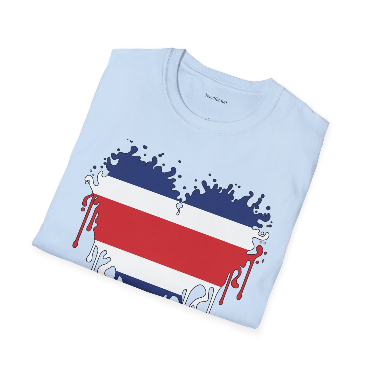 Costa Rica Dripping Heart Unisex Softstyle T-Shirt 100% Cotton