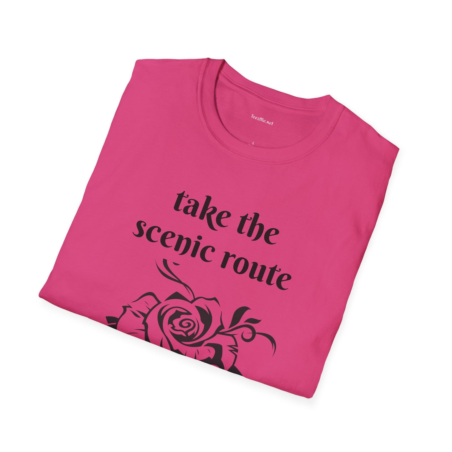Take the scenic route- Unisex Softstyle T-Shirt 100% Cotton Graphic