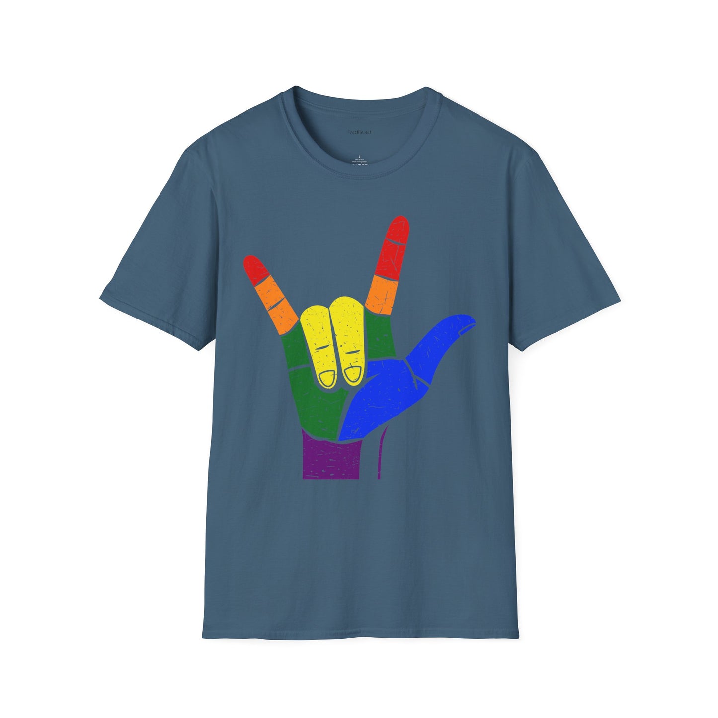 ASL Love LGBT  - Unisex Softstyle T-Shirt 100% Cotton Graphic