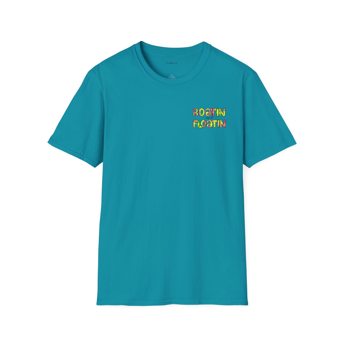 Boatin and Floatin (pocket size) - Unisex Softstyle T-Shirt 100% Cotton Graphic