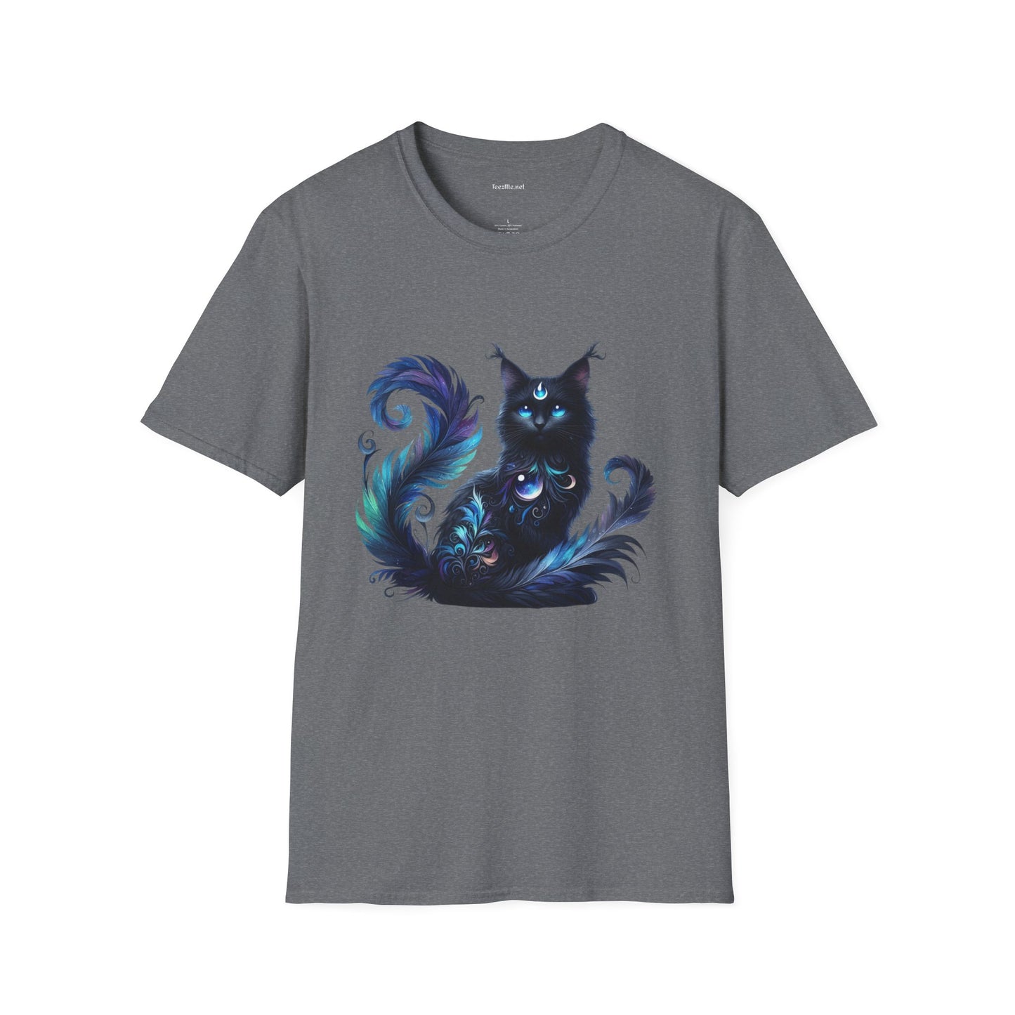 Black Spiritual Cat - Shirt 100% Cotton Graphic