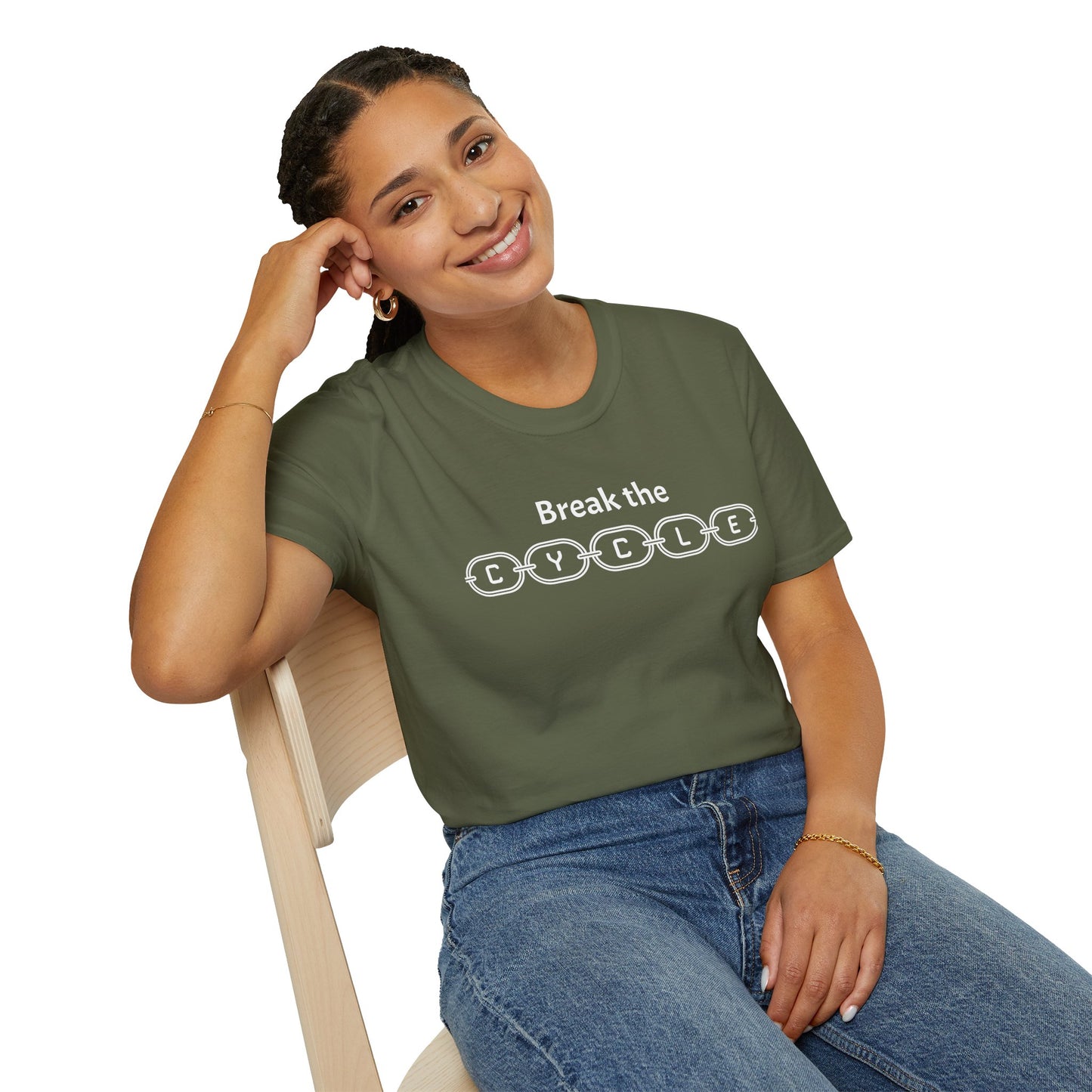 Break the Cycle - Unisex Softstyle T-Shirt 100% Cotton Graphic