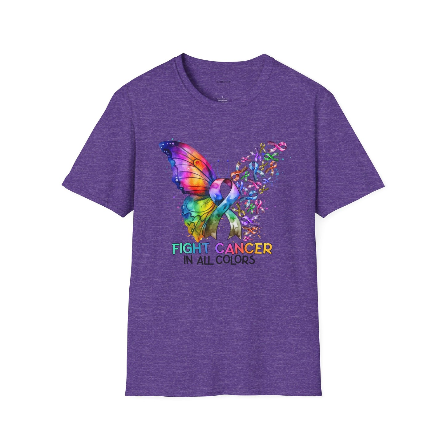 Fight Cancer - Unisex Softstyle T-Shirt 100% Cotton Graphic
