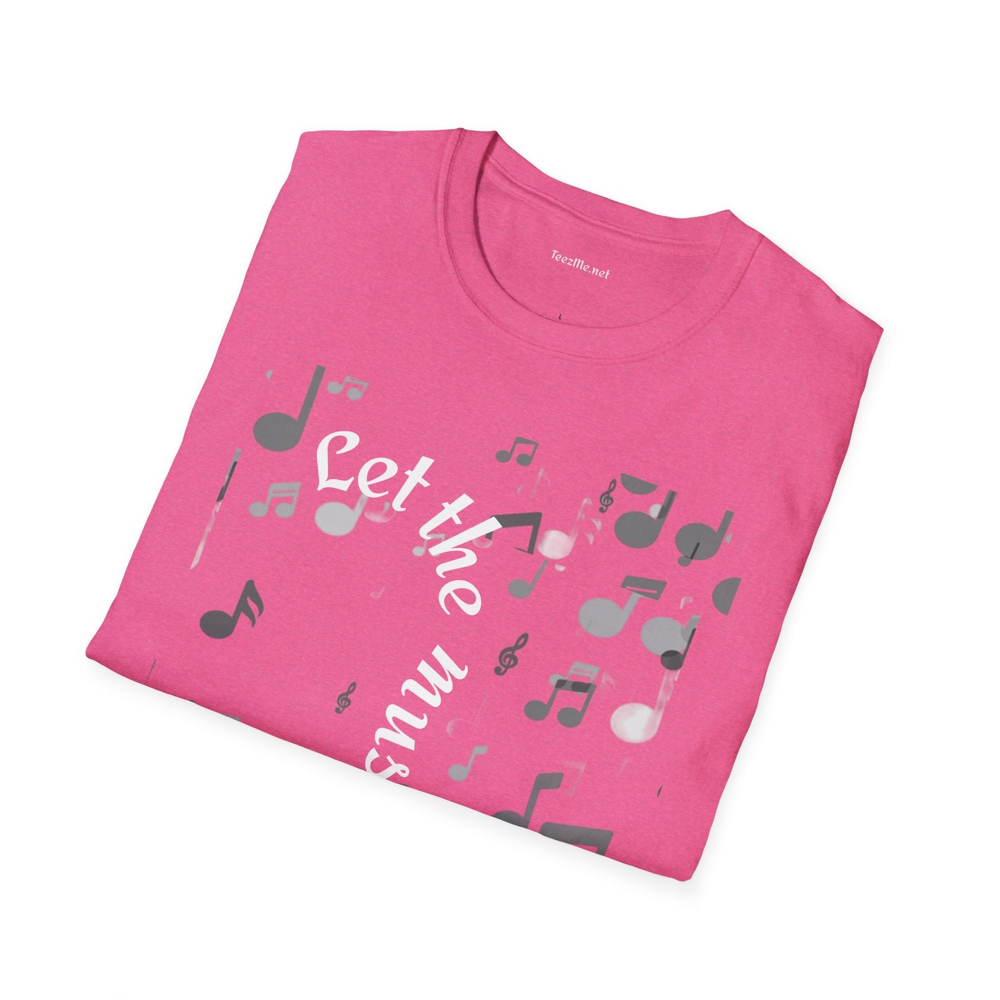 Let the music play - Unisex Sofy-Style Cotton Tee 100% Cotton