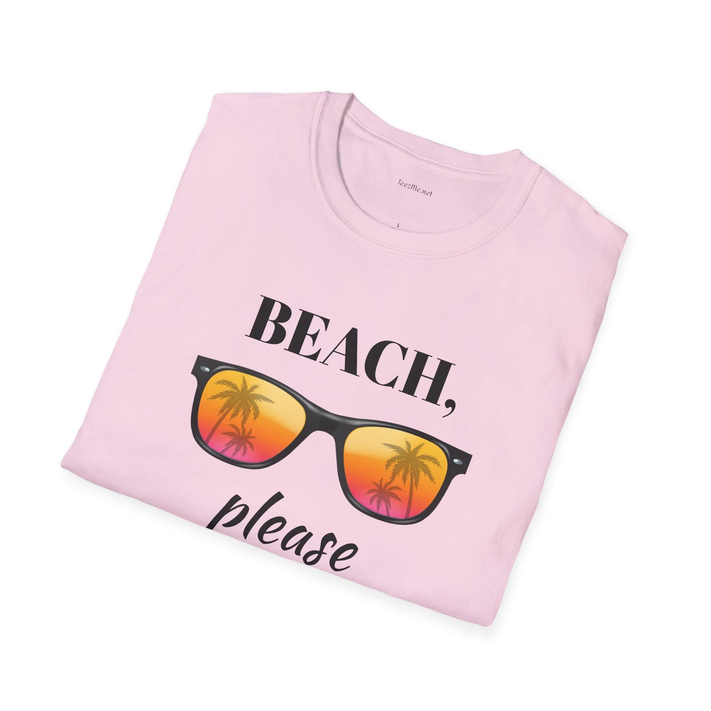 Beach please - Unisex Softstyle T-Shirt 100% Cotton Graphic