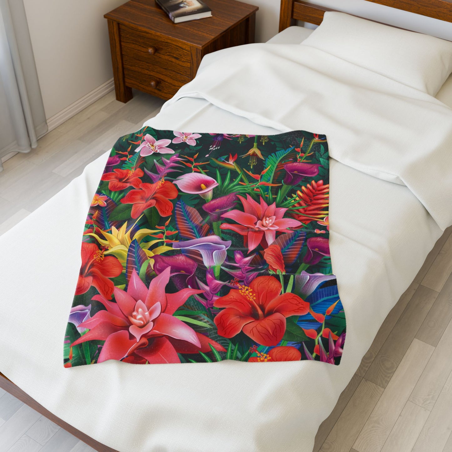 Tropical Dreams Velveteen Plush Blanket