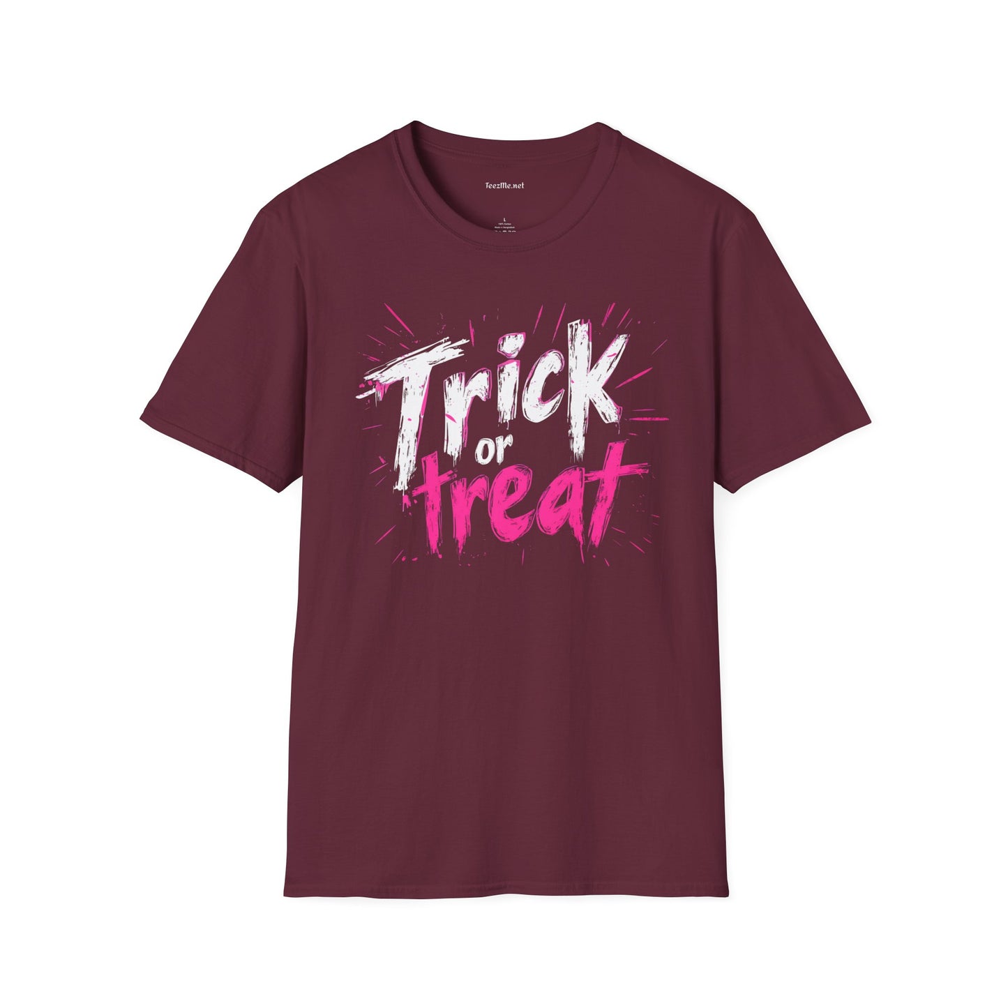 Trick or Treat Unisex Soft T-Shirt 100% Cotton Graphic
