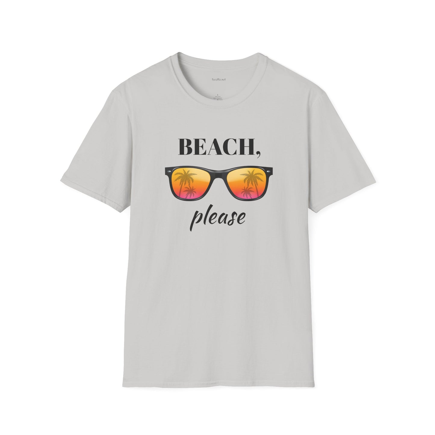Beach please - Unisex Softstyle T-Shirt 100% Cotton Graphic