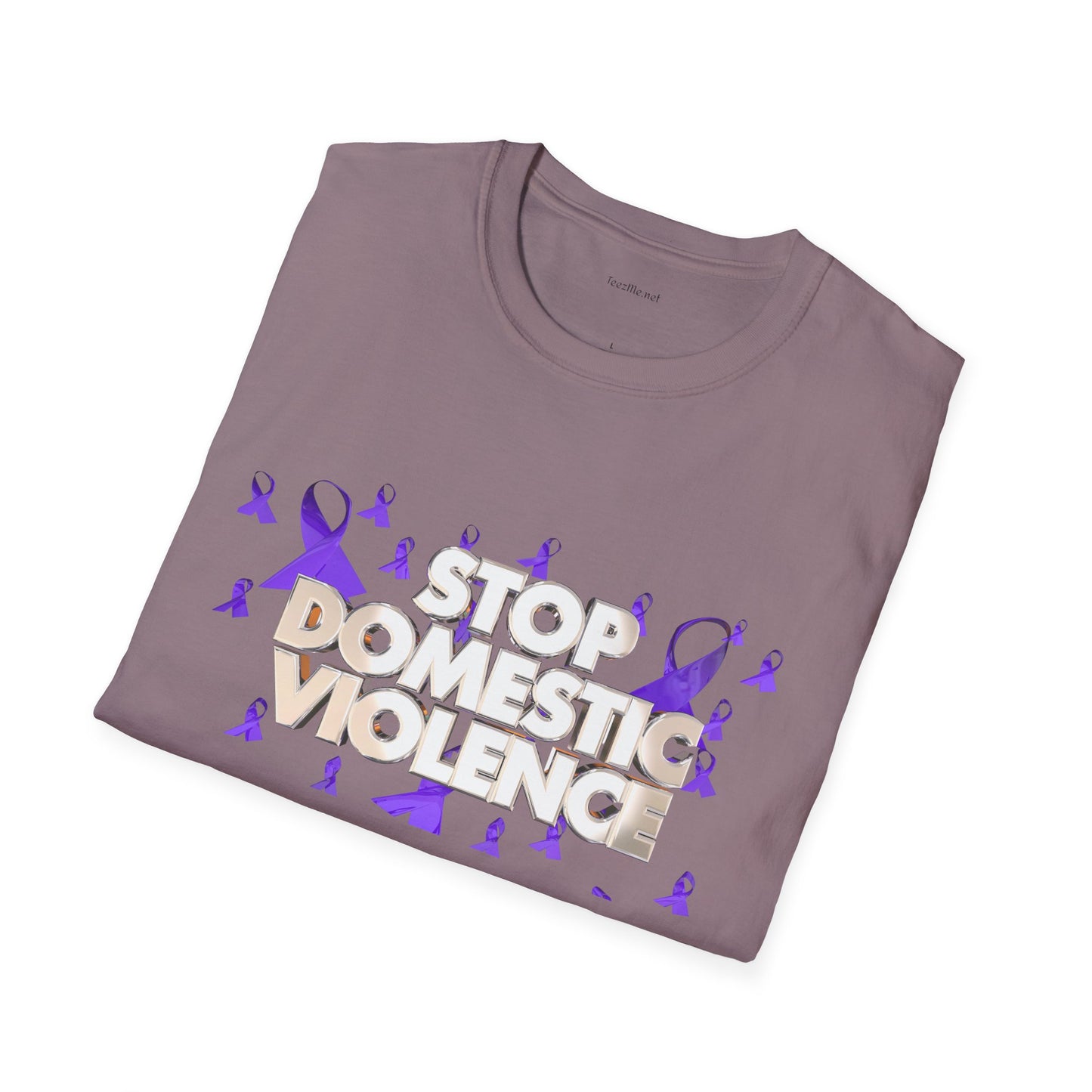 STOP DOMESTIC VIOLENCE - Unisex Softstyle T-Shirt 100% Cotton Graphic