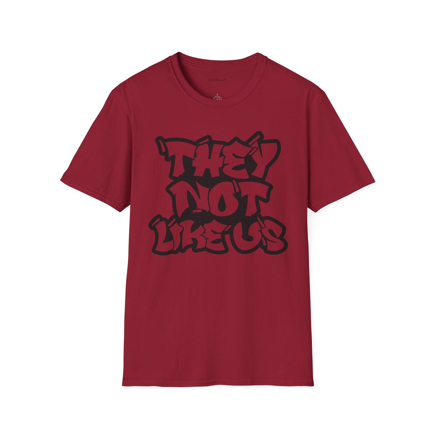 They Not Like Us (outline) Unisex SoftStyle T-Shirt 100% Cotton