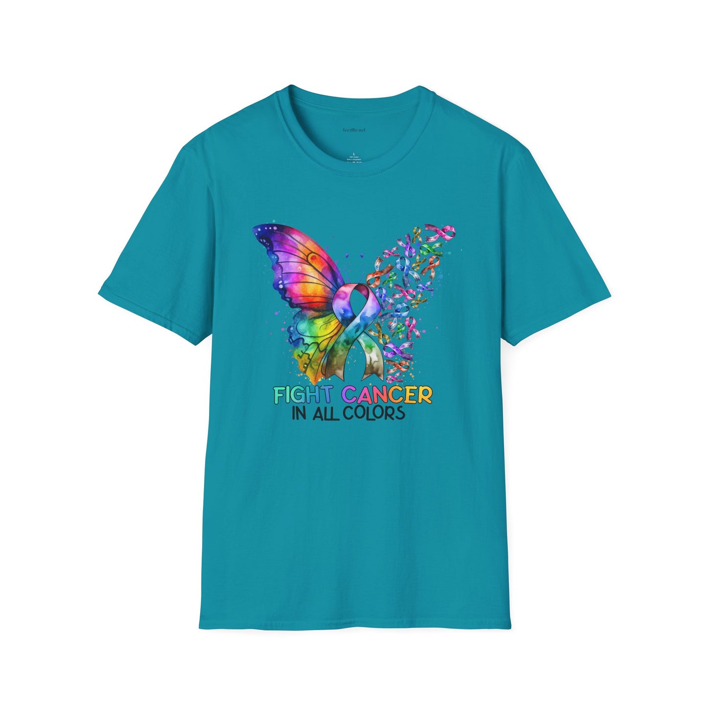 Fight Cancer - Unisex Softstyle T-Shirt 100% Cotton Graphic