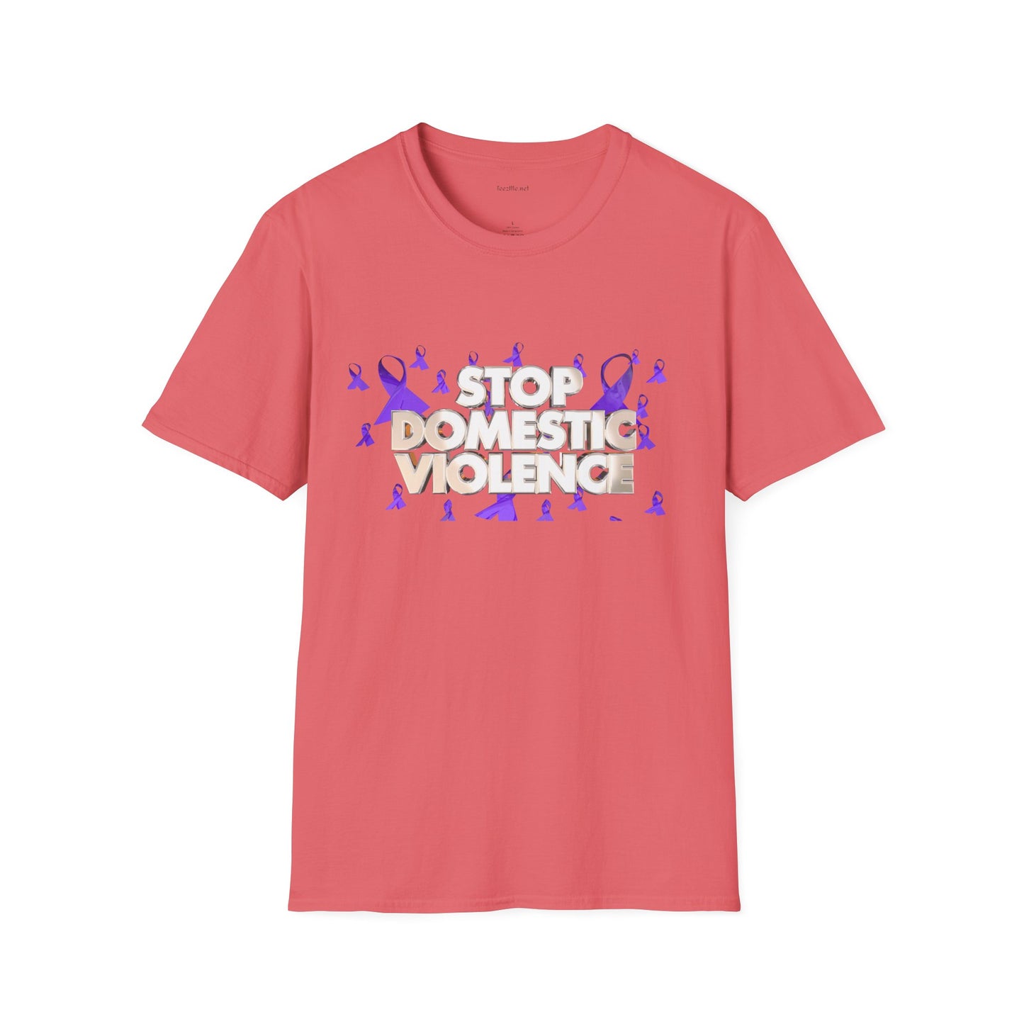 STOP DOMESTIC VIOLENCE - Unisex Softstyle T-Shirt 100% Cotton Graphic