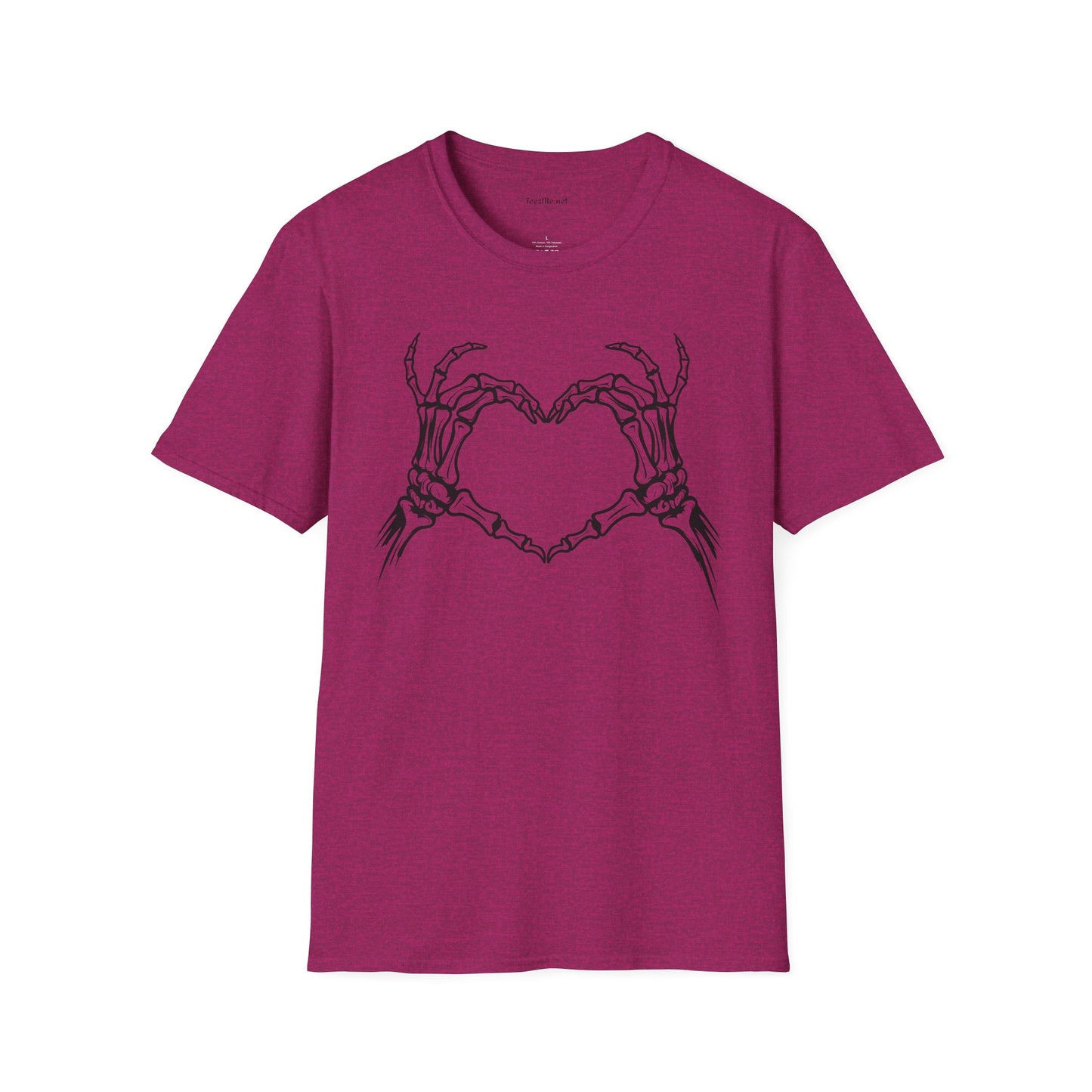 Skeleton Heart Hands Unisex Softstyle T-Shirt 100% Cotton
