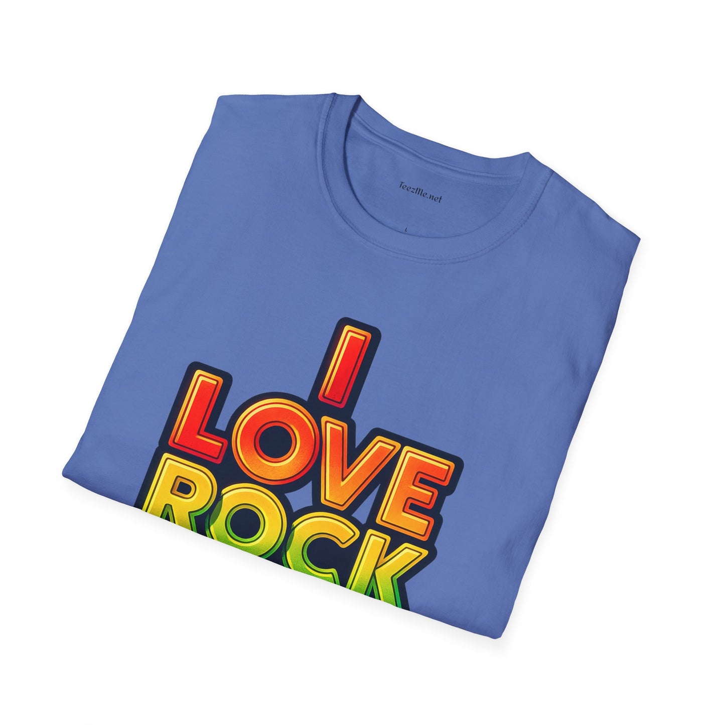 I Love Rock and Roll Unisex SoftStyle T-Shirt 100% Cotton