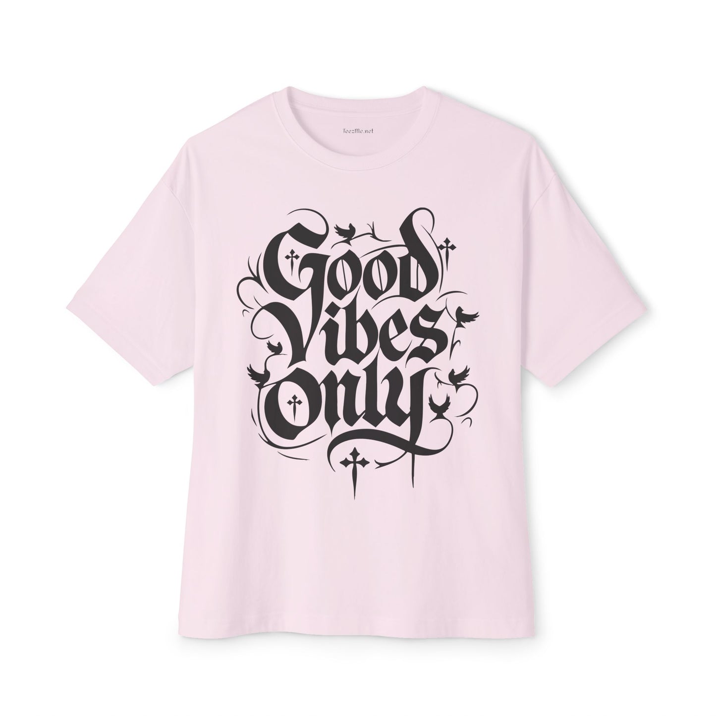 Good Vibes Only Goth Unisex Oversized Boxy Tee