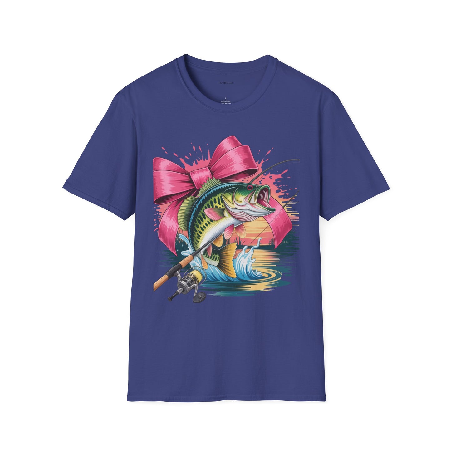 Fishing Girl - Unisex Softstyle T-Shirt 100% Cotton Graphic