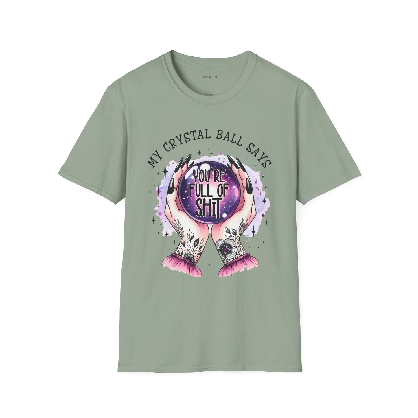 My crystal ball says - Unisex Softstyle T-Shirt 100% Cotton Graphic
