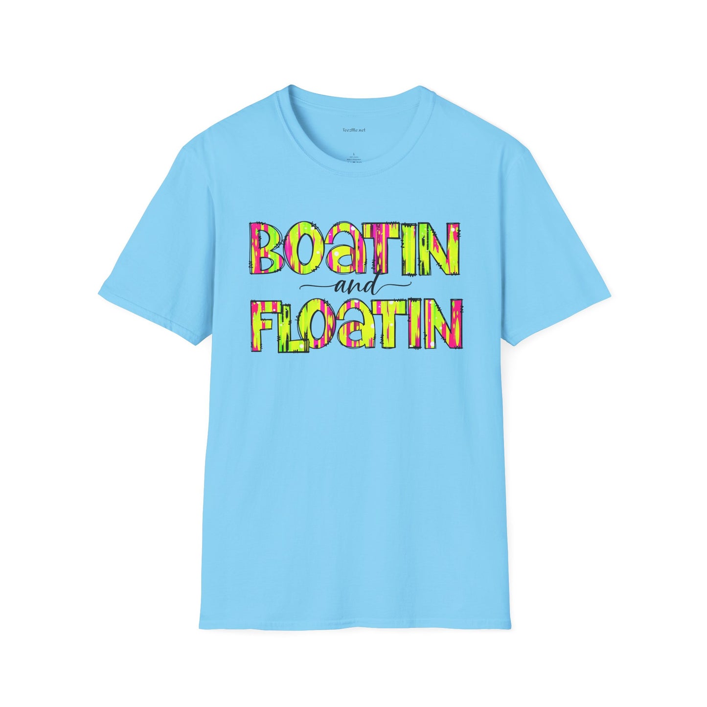 Boatin and Floatin - Unisex Softstyle T-Shirt 100% Cotton Graphic