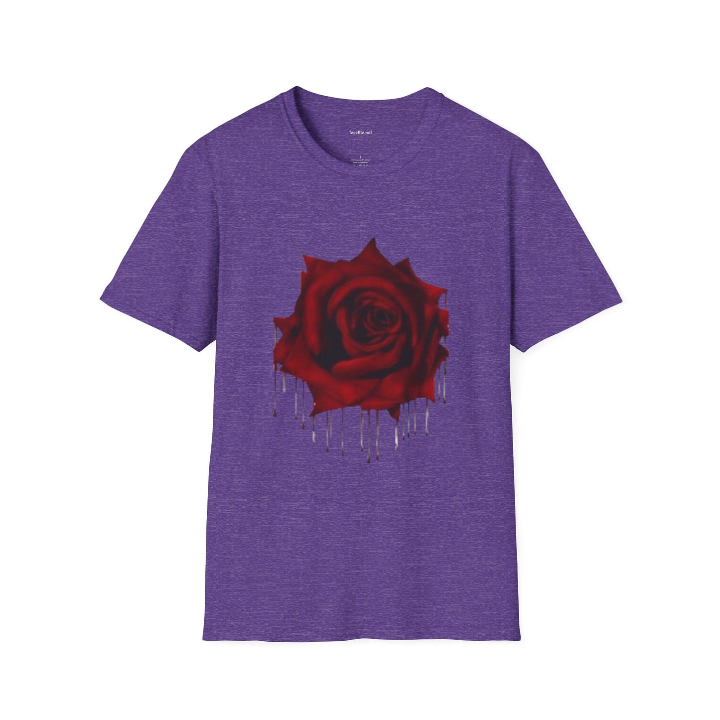 Bleeding Rose Illustration - Unisex Softstyle T-Shirt 100% Cotton Graphic