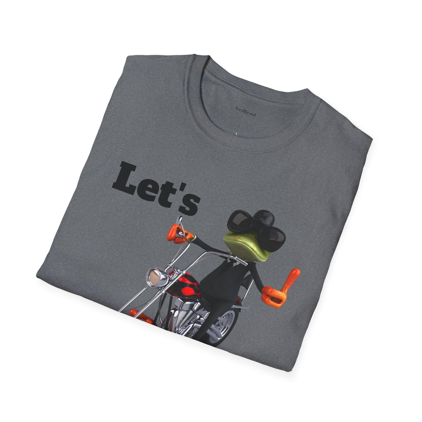 Let's Ride - Unisex Softstyle T-Shirt 100% Cotton Graphic Motorcycle Harley