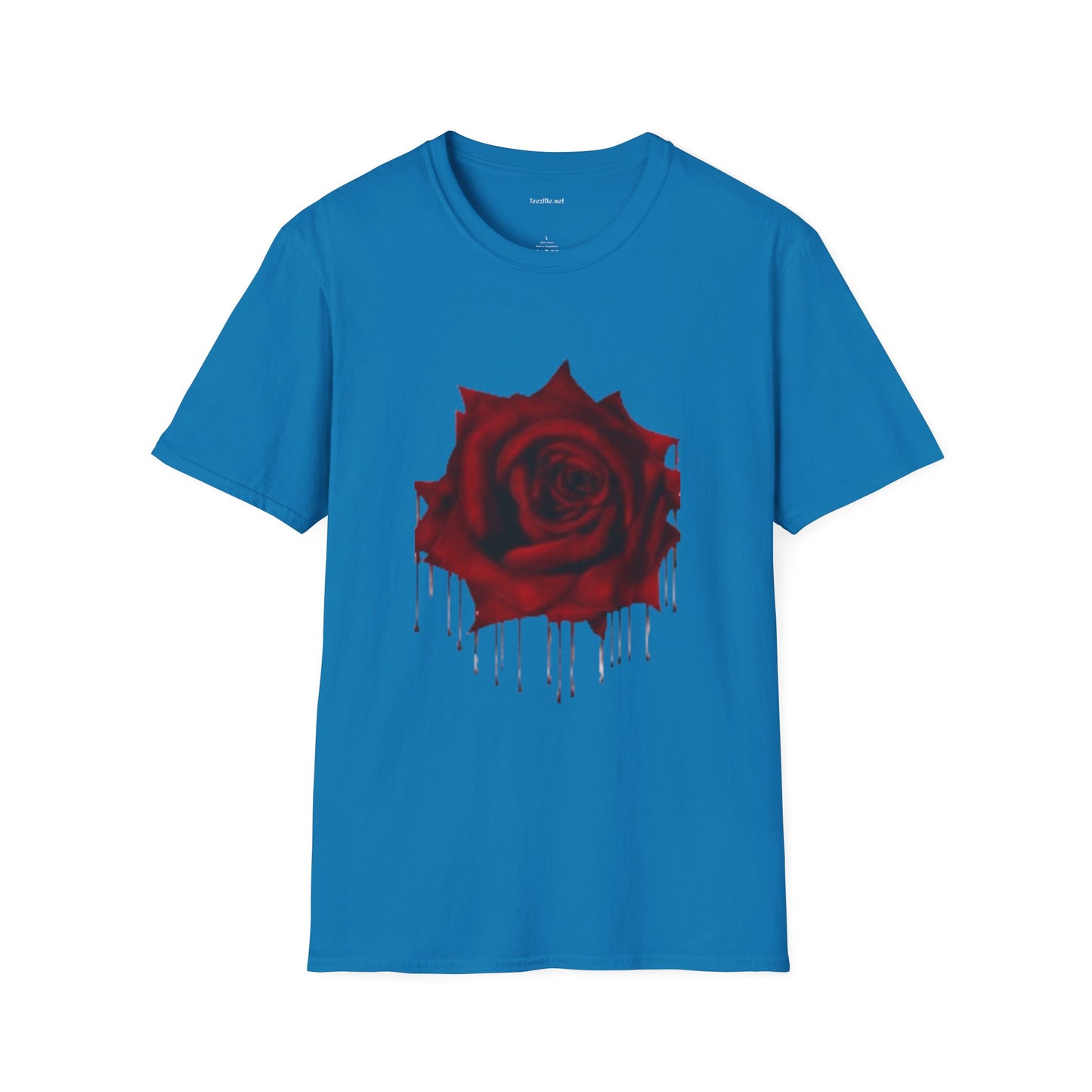 Bleeding Rose Illustration - Unisex Softstyle T-Shirt 100% Cotton Graphic