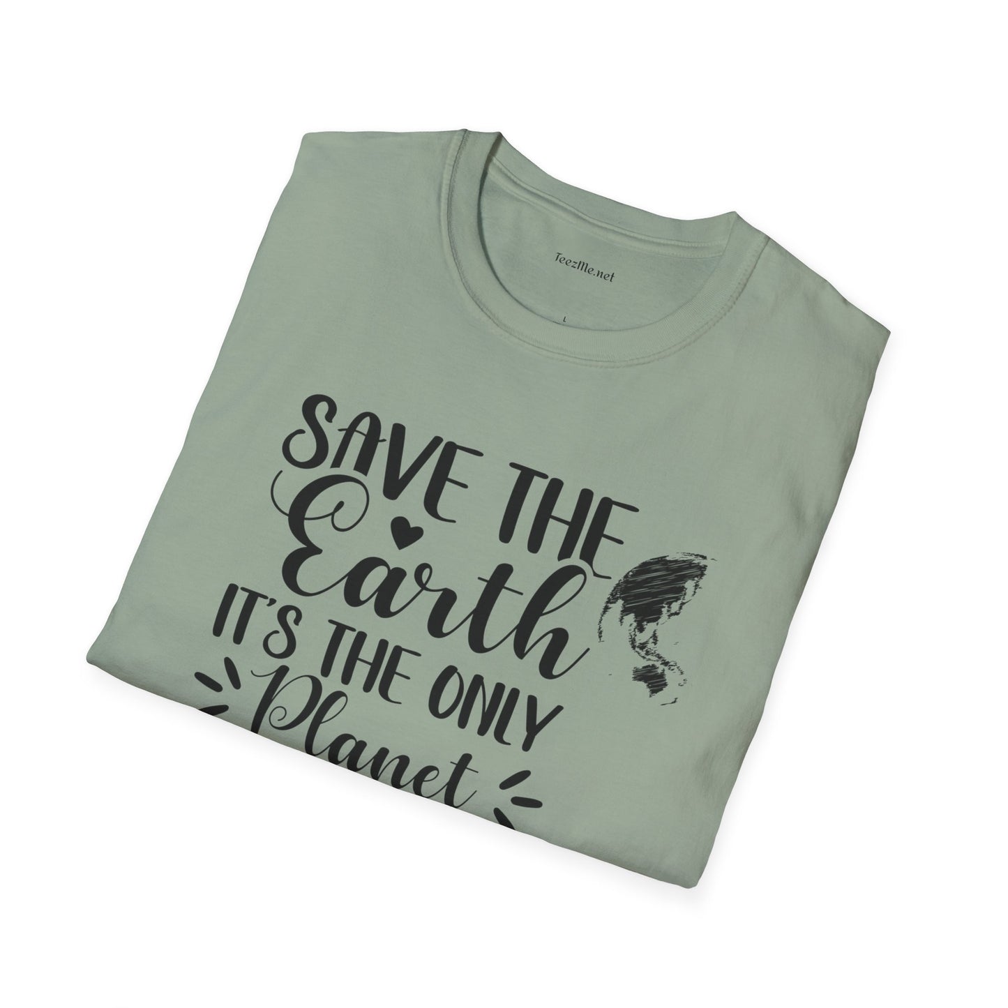 Save the Earth (Wine) Unisex Soft T-Shirt 100% Cotton Graphic