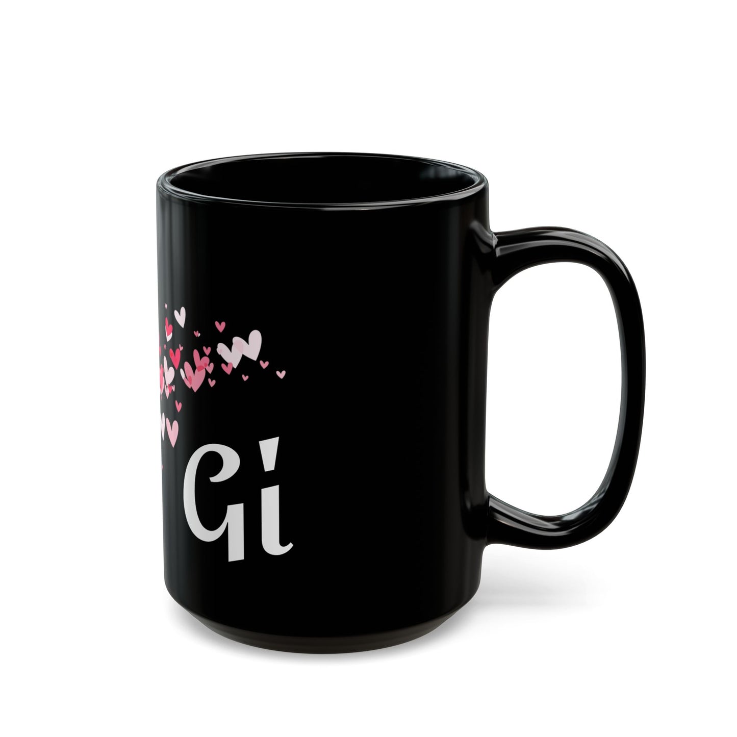 GiGi with hearts - Black Mug (11oz, 15oz) #Coffee #Tea