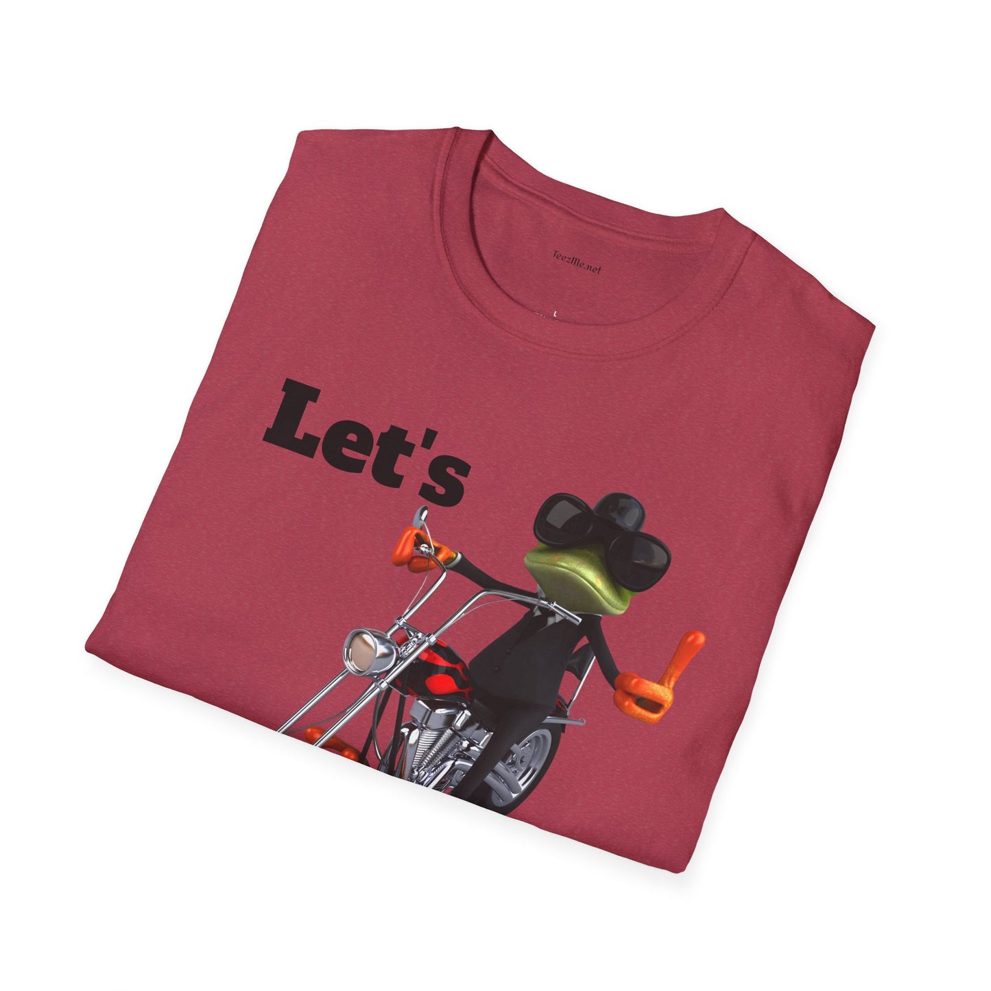 Let's Ride - Unisex Softstyle T-Shirt 100% Cotton Graphic Motorcycle Harley